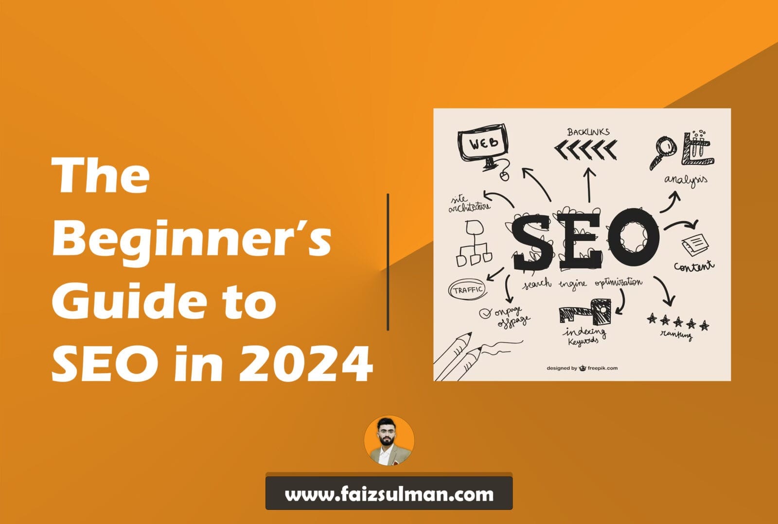 A detailed guide to SEO in 2024, covering keyword research, on-page optimization, technical SEO, content creation, and link building for beginners.